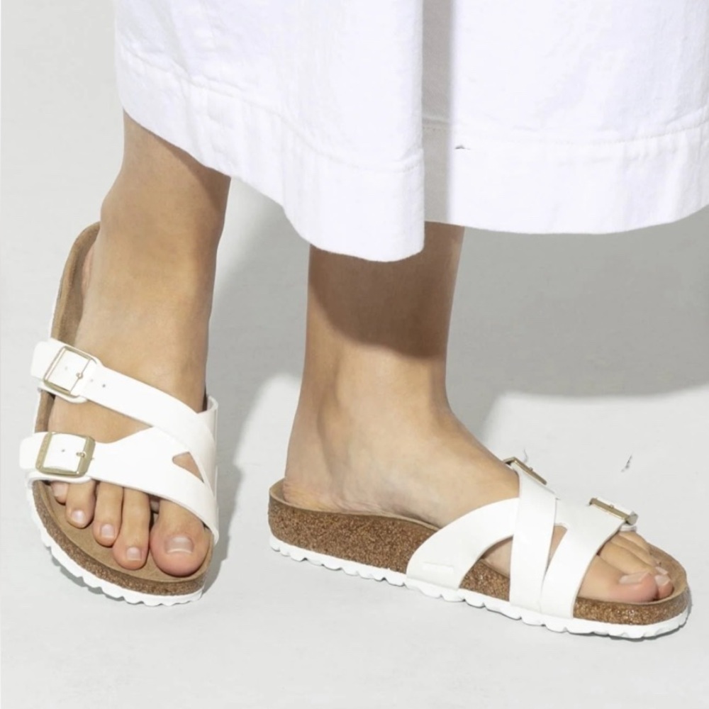 Women's Birkenstock Yao White Sandals Size EUR 38/US 7